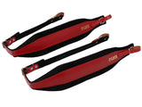 D'Luca Pro SB Series Genuine Leather Accordion Straps Red/Black