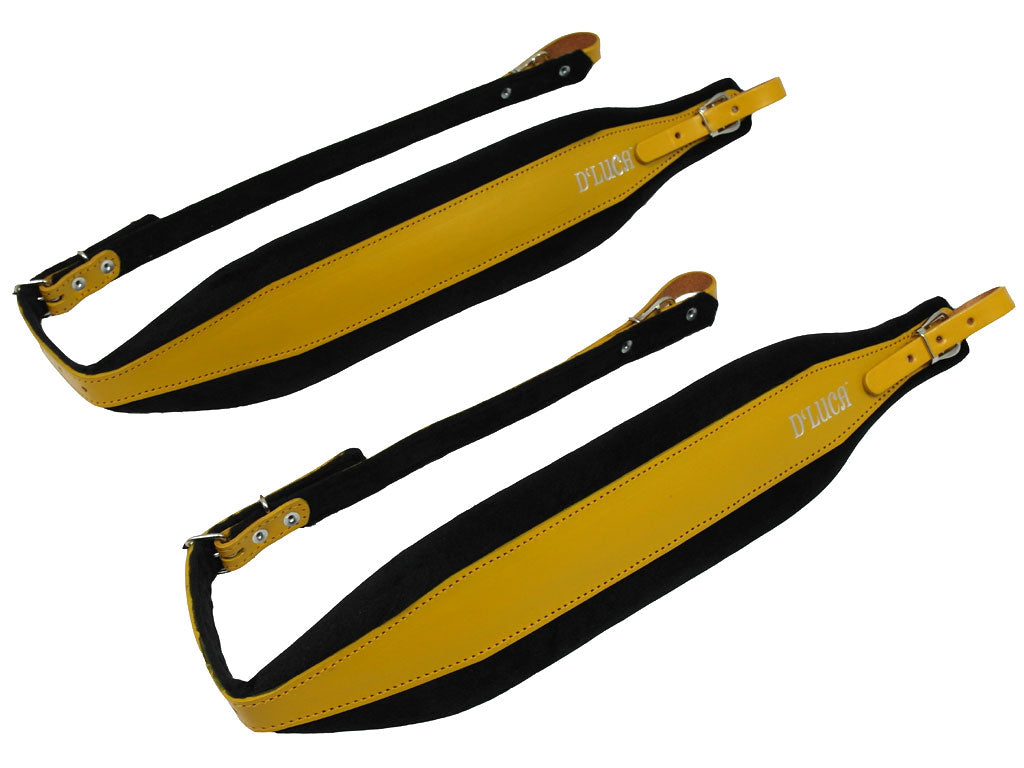 D'Luca Pro SB Series Genuine Leather Accordion Straps Yellow/Black