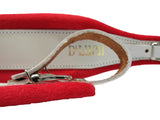 D'Luca Pro SB Series Genuine Leather Accordion Straps White/Red