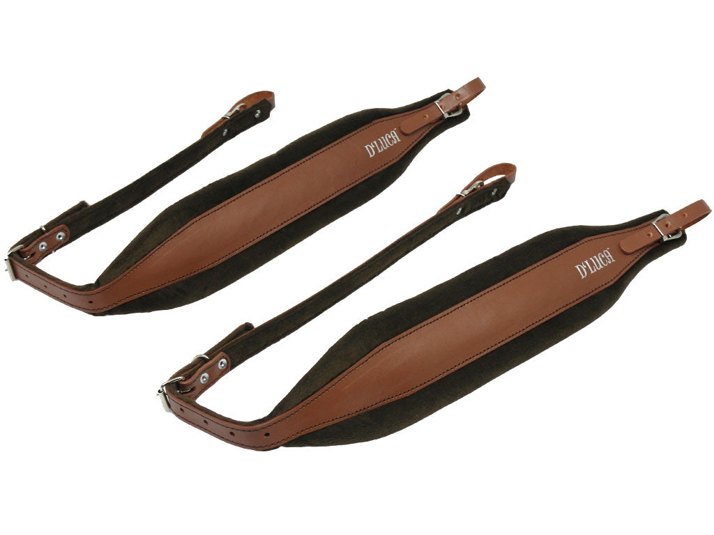 D'Luca Pro SB Series Genuine Leather Accordion Straps Brown/Brown