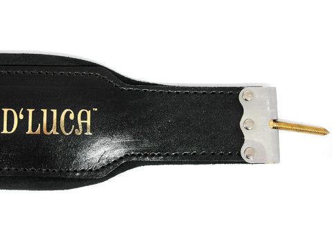 D'Luca Pro Series Genuine Leather Accordion Bass Straps 18.5 Inches Black