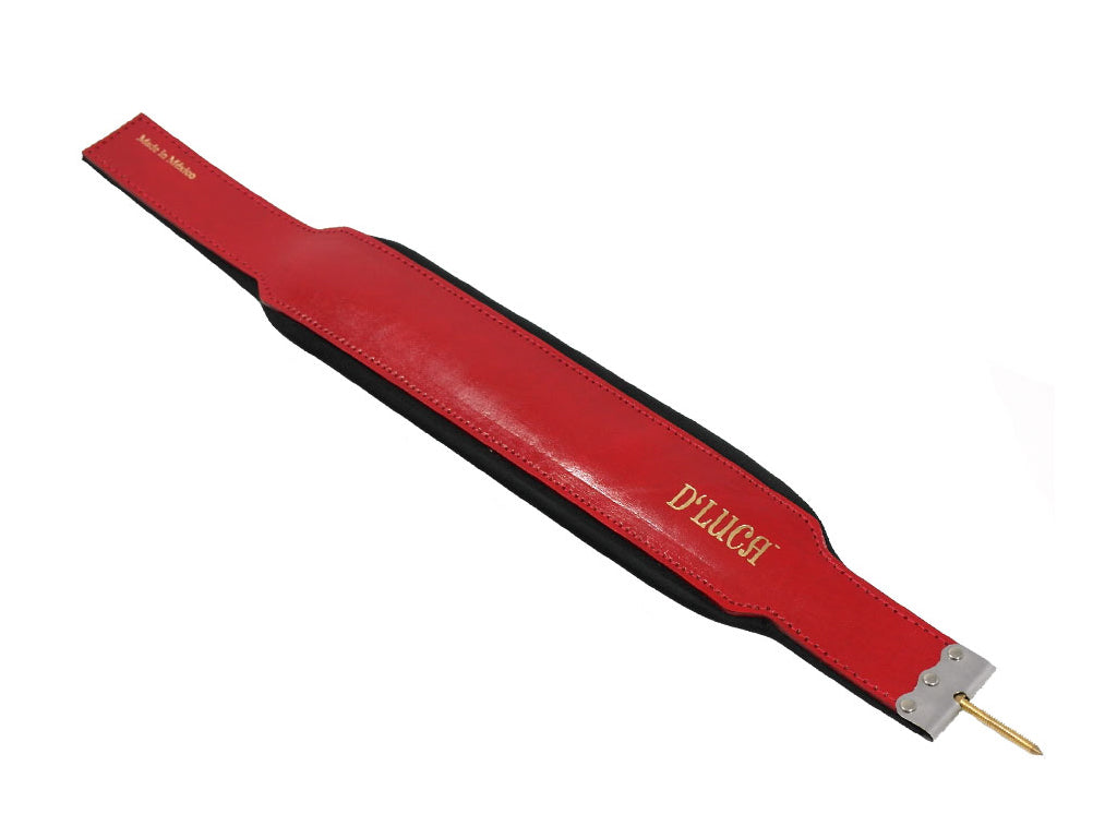 D'Luca Pro Series Genuine Leather Accordion Bass Straps 18.5 Inches Red