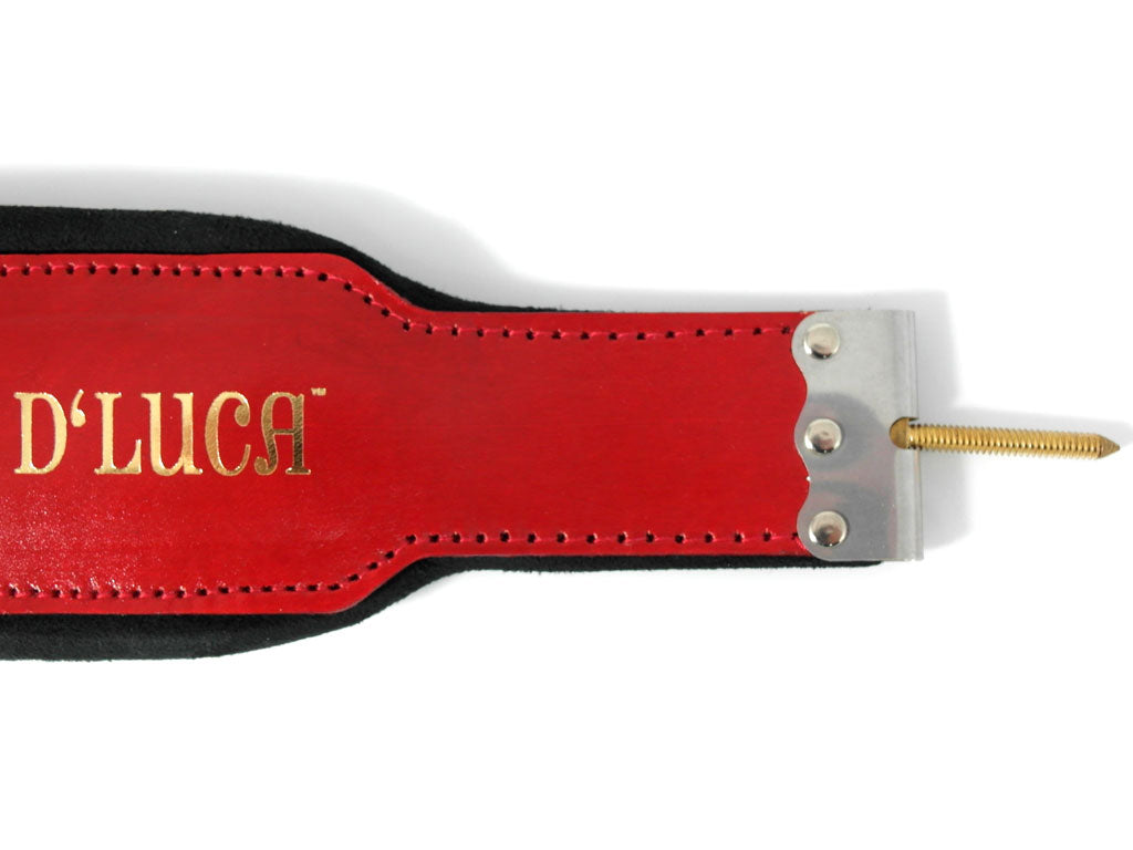 D'Luca Pro Series Genuine Leather Accordion Bass Straps 18.5 Inches Red