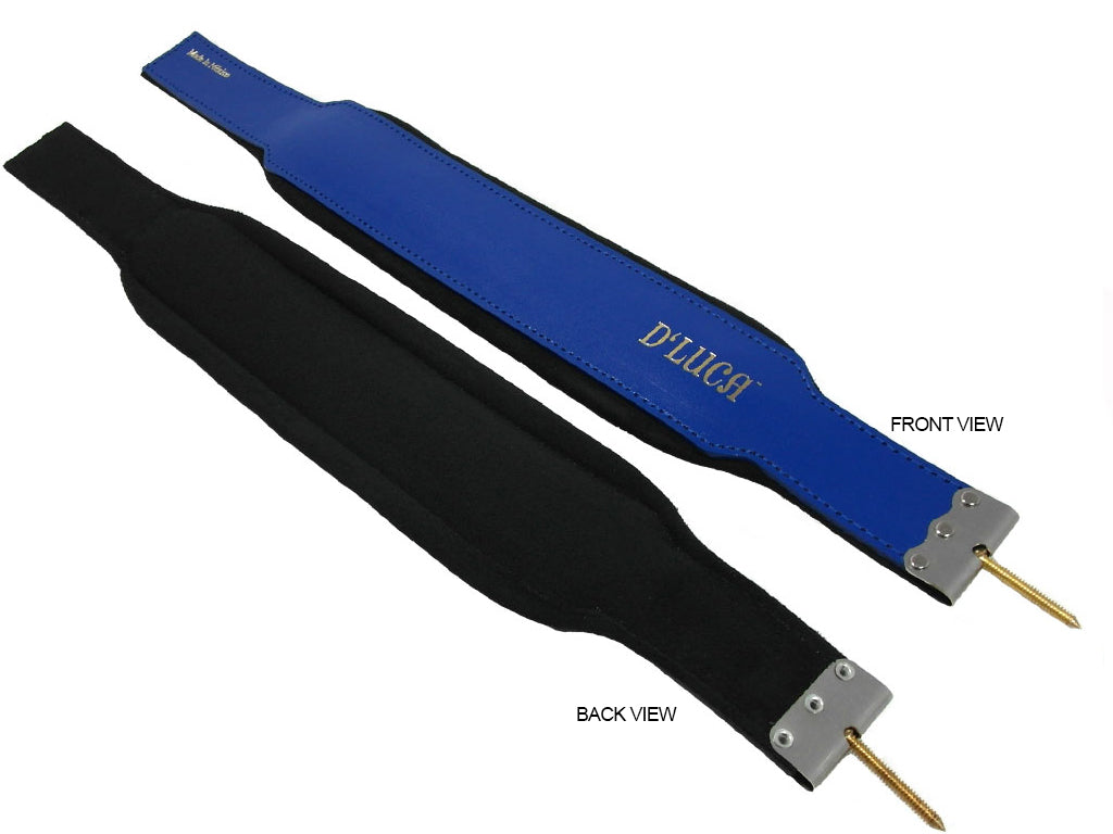 D'Luca Pro Series Genuine Leather Accordion Bass Straps 20.5 Inches Blue