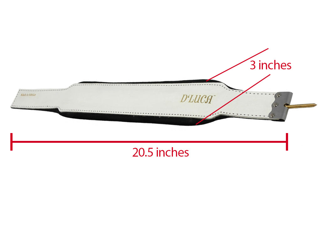 D'Luca Pro Series Genuine Leather Accordion Bass Straps 20.5 Inches White