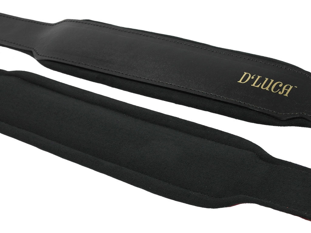 D'Luca Pro Series Genuine Leather Accordion Bass Straps 23 Inches Black