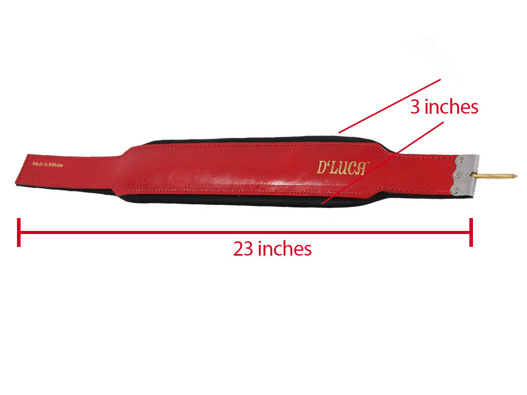 D'Luca Pro Series Genuine Leather Accordion Bass Straps 23 Inches Red