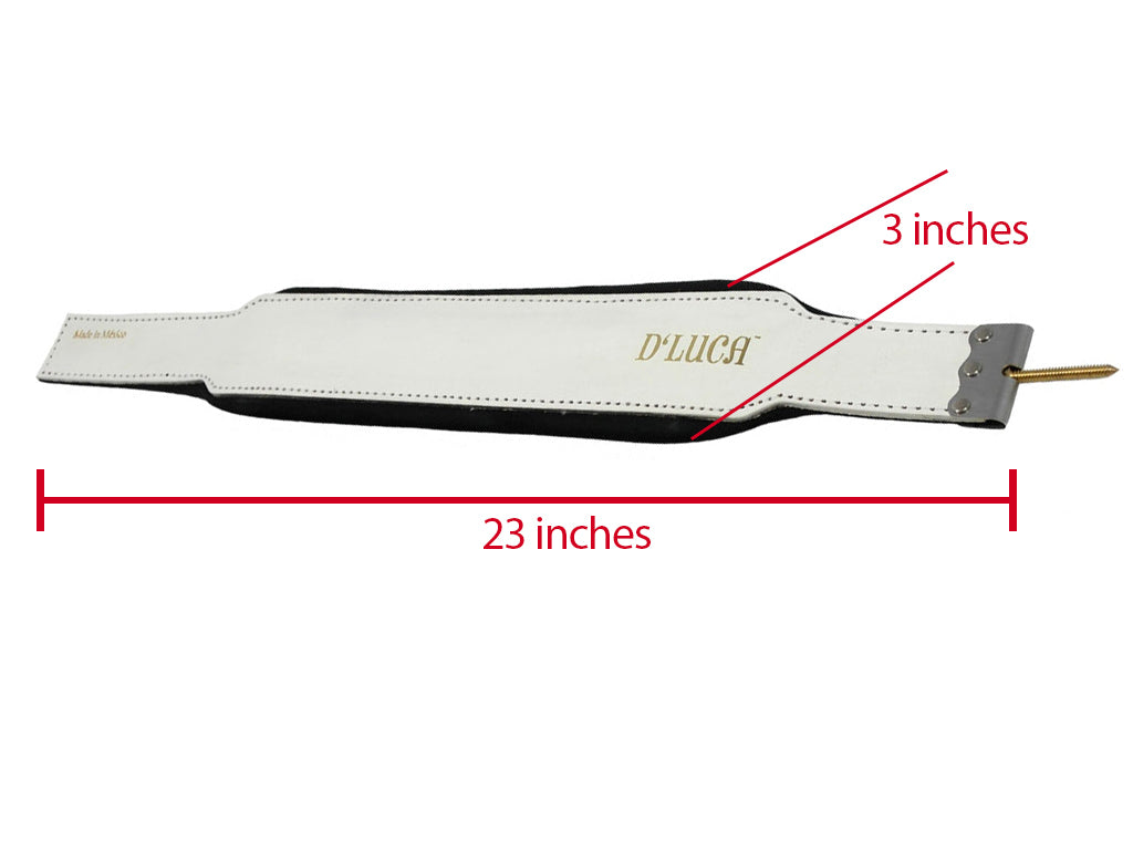 D'Luca Pro Series Genuine Leather Accordion Bass Straps 23 Inches White