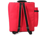 D'Luca Pro Series Accordion Gig Bag for 12 Bass Accordions, 1,2 and 3 Row Buttons, Panther, Corona, Red