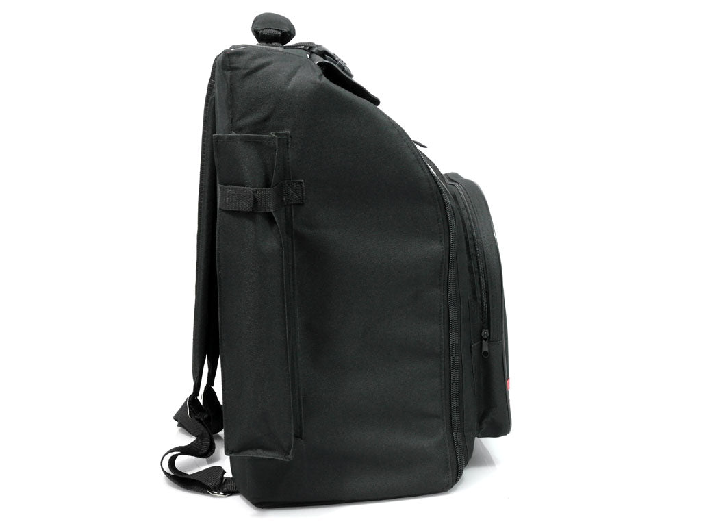 D'Luca Heavy Duty Waterproof Accordion Gig Bag 12 Bass Accordions, 1,2 and 3 Row Buttons, Panther, Corona, Black