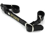 D'Luca Pro Series Leather Accordion Back Strap 14 Inches Long, Black