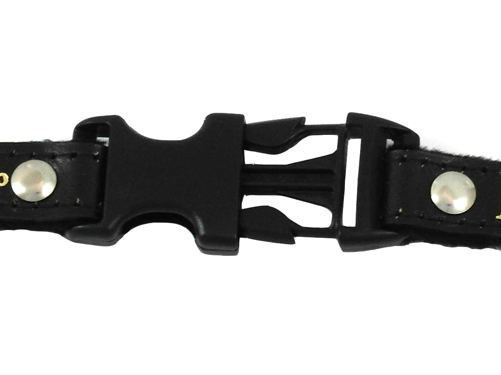 D'Luca Pro Series Leather Accordion Back Strap 14 Inches Long, Black