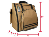 D'Luca Pro Series Accordion Gig Bag for 48/72 Bass Piano Accordions, Brown