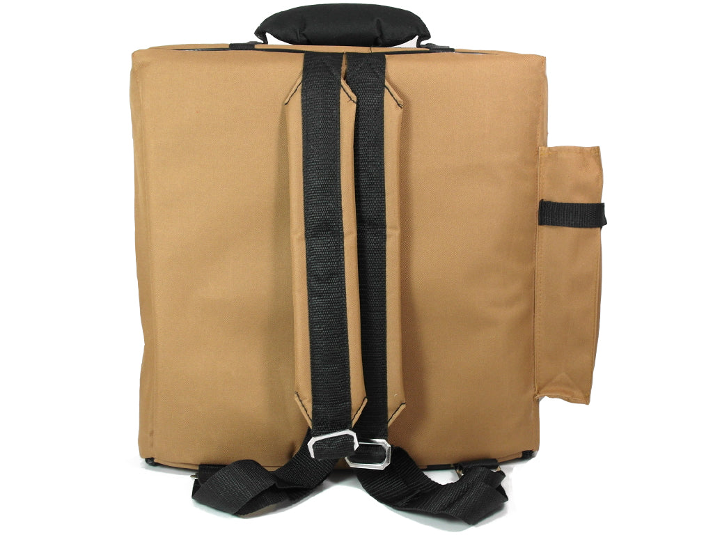 D'Luca Pro Series Accordion Gig Bag for 48/72 Bass Piano Accordions, Brown