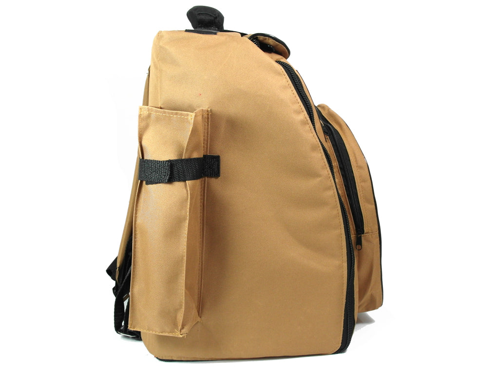 D'Luca Pro Series Accordion Gig Bag for 48/72 Bass Piano Accordions, Brown