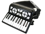 D'Luca Grand Junior Piano Accordion 22 Keys 8 Bass with Gig Bag, Black
