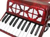 D'Luca Grand Junior Piano Accordion 22 Keys 8 Bass with Gig Bag, Red
