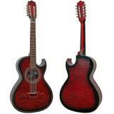D'Luca Paracho Bajo Quinto Acoustic-Electric Tiger Red