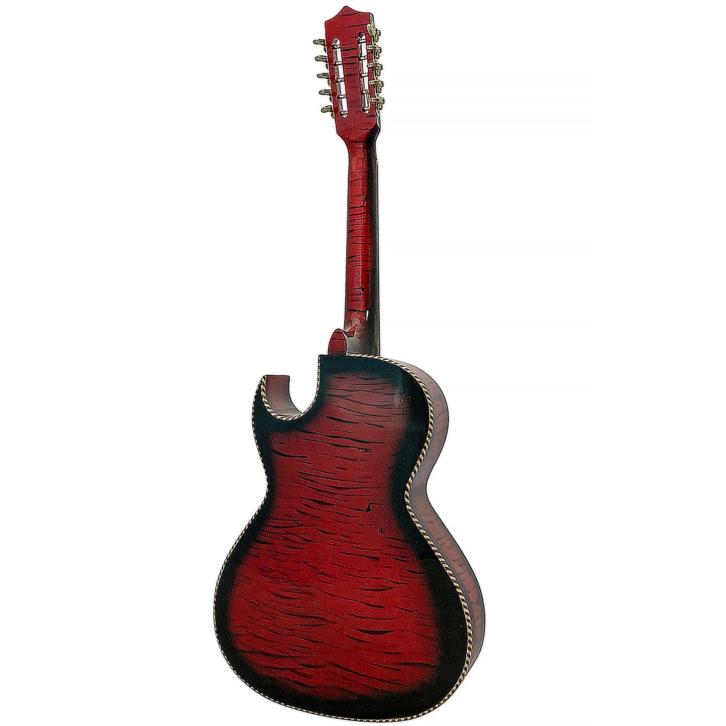 D'Luca Paracho Bajo Quinto Acoustic-Electric Tiger Red